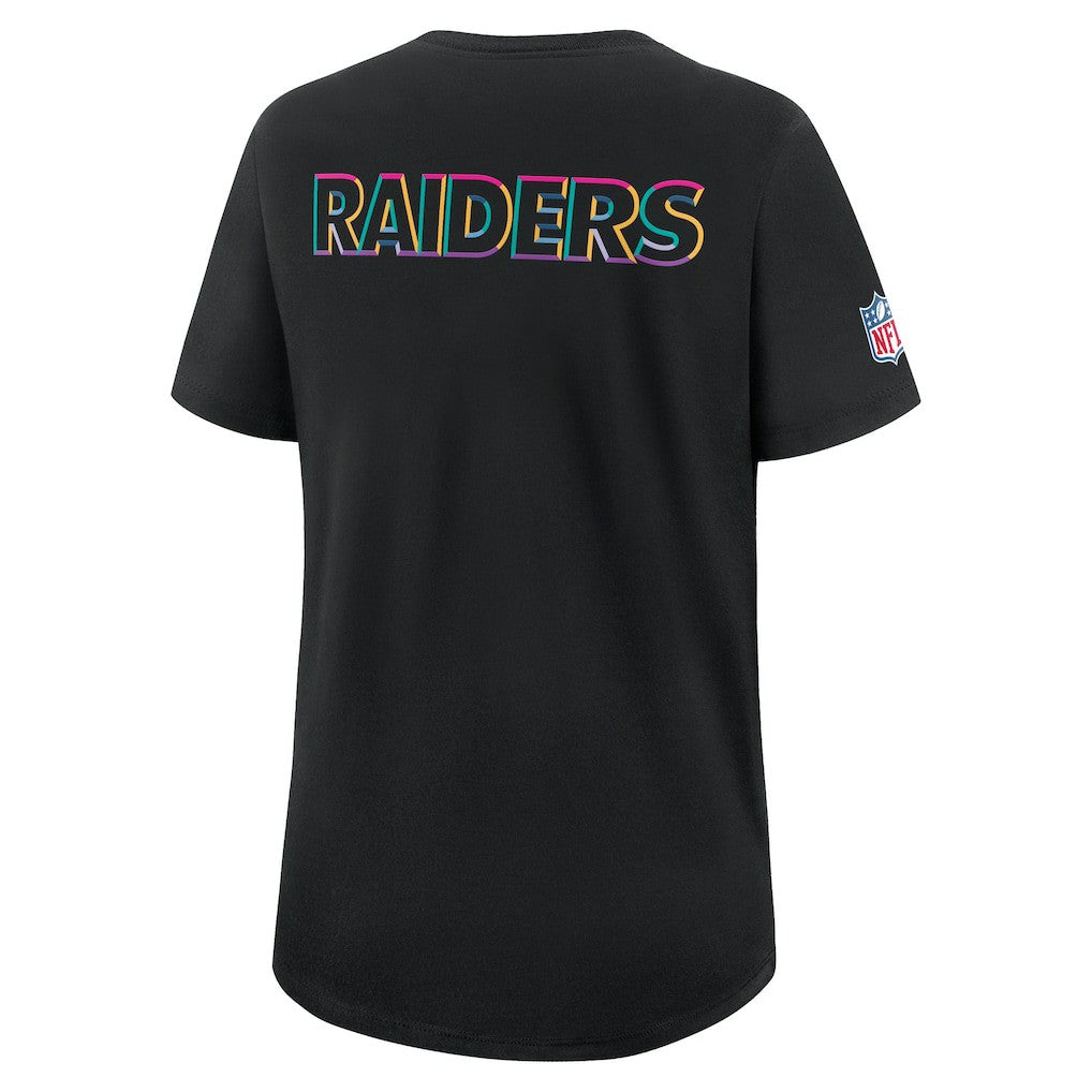Las Vegas Raiders Women's 2025 NFL Crucial Catch Tri-Blend Dri-FIT T-Shirt - Black - Nike