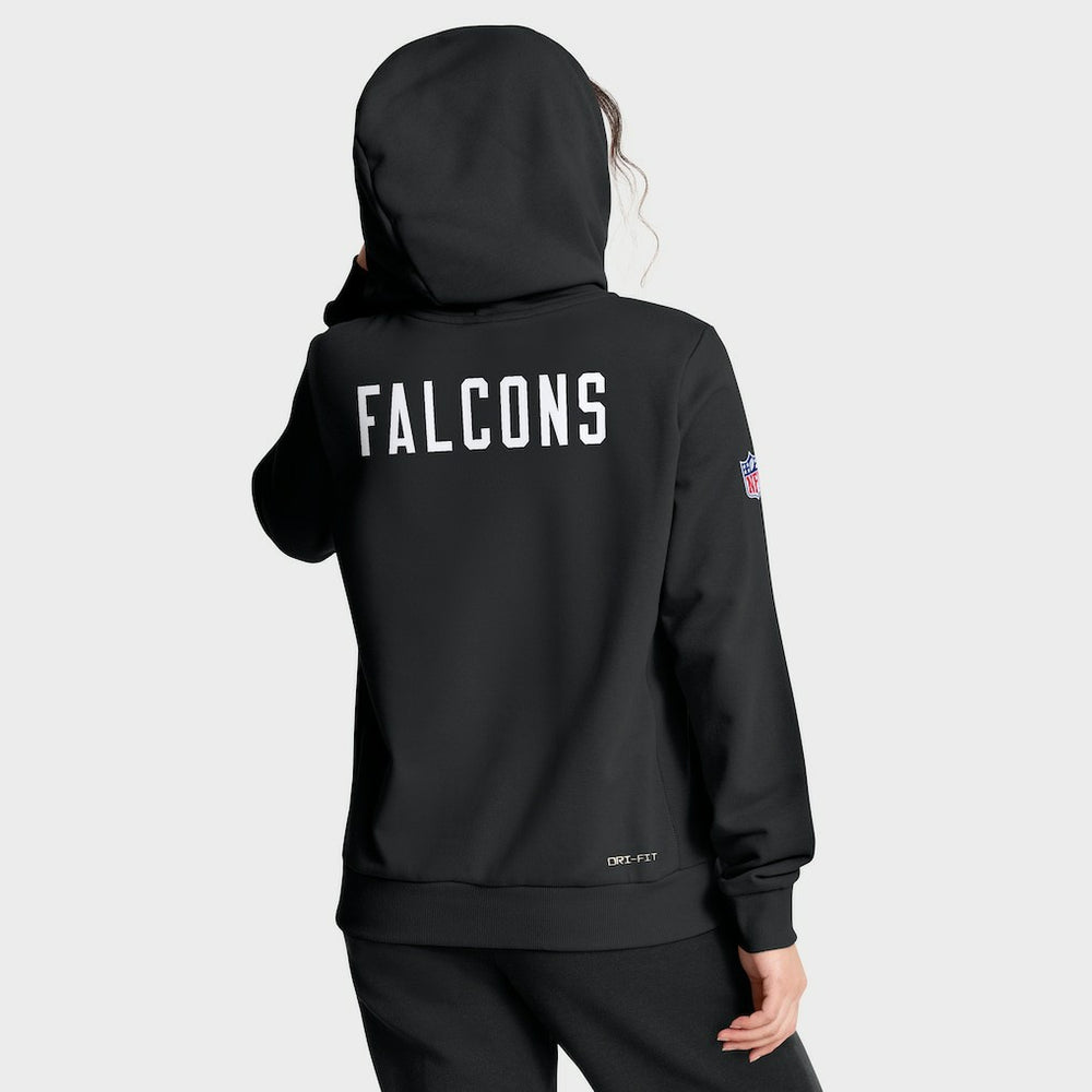 Atlanta Falcons Women's Throwback Sideline Standard Issue Dri-FIT Hoodie - Black - Nike