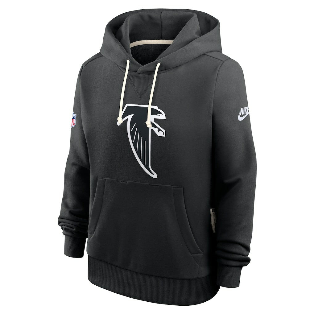Atlanta Falcons Women's Throwback Sideline Standard Issue Dri-FIT Hoodie - Black - Nike