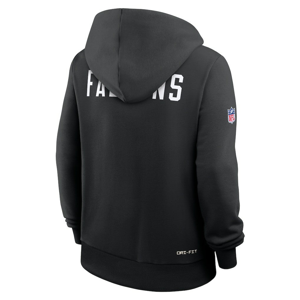 Atlanta Falcons Women's Throwback Sideline Standard Issue Dri-FIT Hoodie - Black - Nike