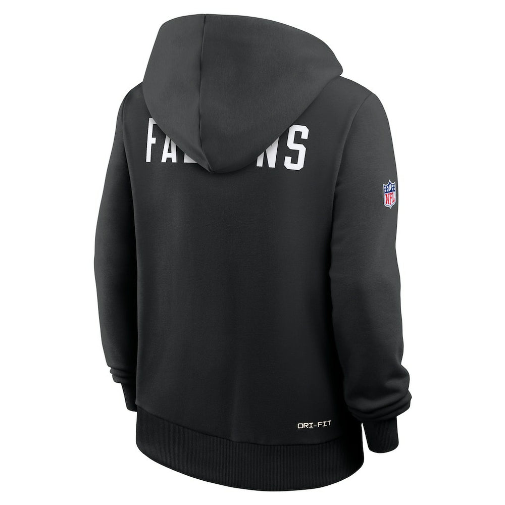 Atlanta Falcons Women's Throwback Sideline Standard Issue Dri-FIT Hoodie - Black - Nike