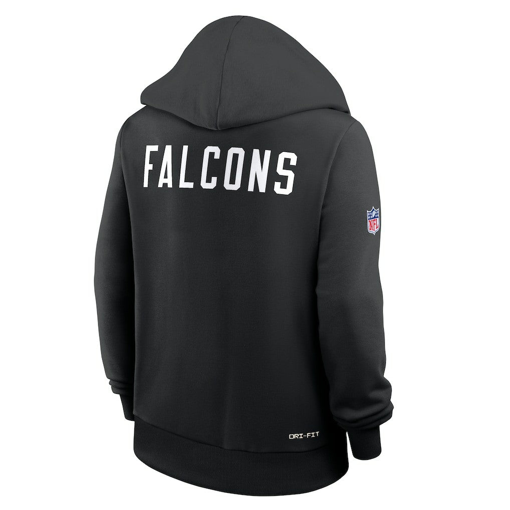 Atlanta Falcons Women's Throwback Sideline Standard Issue Dri-FIT Hoodie - Black - Nike