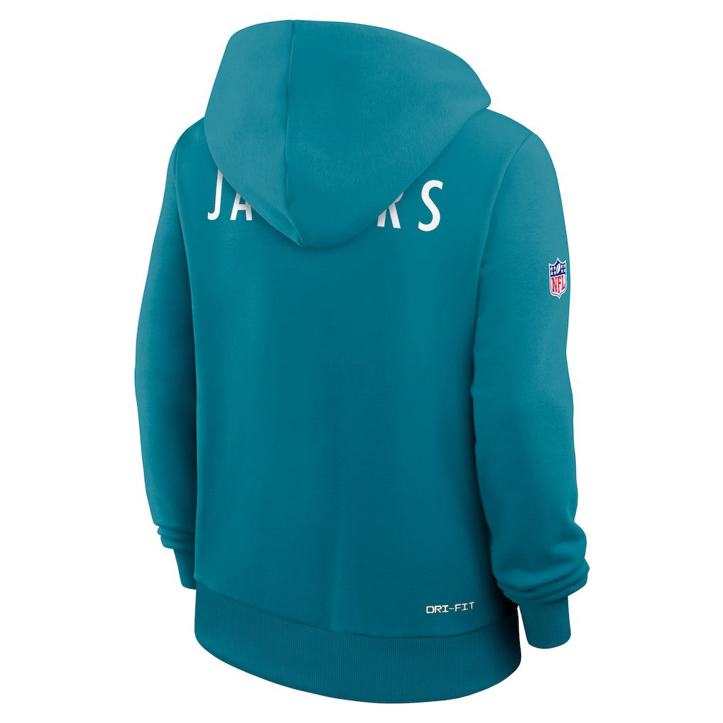 Jacksonville Jaguars Women's Throwback Sideline Standard Issue Dri-FIT Hoodie - Teal - Nike