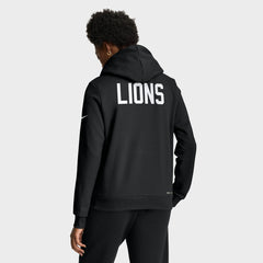 Detroit Lions Women's Throwback Sideline Standard Issue Dri-FIT Hoodie - Black - Nike