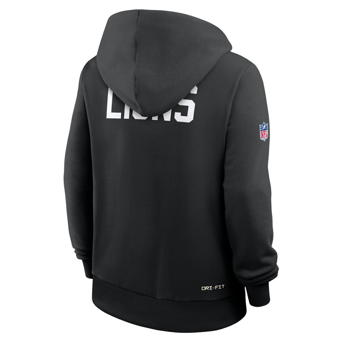 Detroit Lions Women's Throwback Sideline Standard Issue Dri-FIT Hoodie - Black - Nike