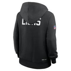 Detroit Lions Women's Throwback Sideline Standard Issue Dri-FIT Hoodie - Black - Nike