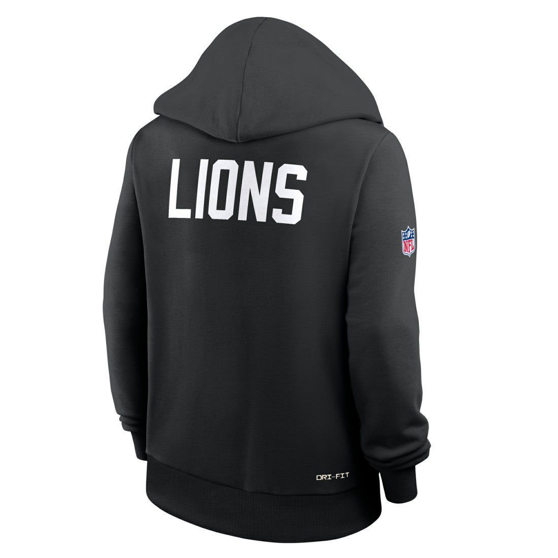 Detroit Lions Women's Throwback Sideline Standard Issue Dri-FIT Hoodie - Black - Nike