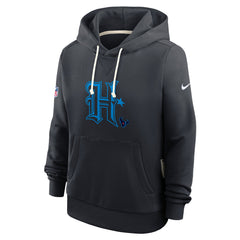 Houston Texans Women's Throwback Sideline Standard Issue Dri-FIT Hoodie - Navy - Nike