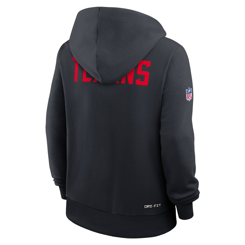 Houston Texans Women's Throwback Sideline Standard Issue Dri-FIT Hoodie - Navy - Nike