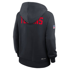 Houston Texans Women's Throwback Sideline Standard Issue Dri-FIT Hoodie - Navy - Nike