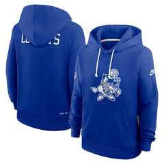 Dallas Cowboys Women's Throwback Sideline Standard Issue Dri-FIT Hoodie - Royal - Nike