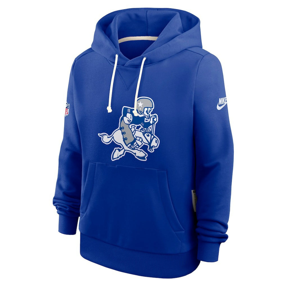 Dallas Cowboys Women's Throwback Sideline Standard Issue Dri-FIT Hoodie - Royal - Nike