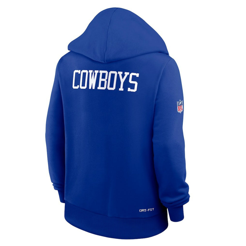 Dallas Cowboys Women's Throwback Sideline Standard Issue Dri-FIT Hoodie - Royal - Nike