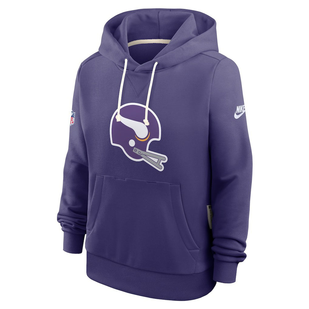Minnesota Vikings Women's Throwback Sideline Standard Issue Dri-FIT Hoodie - Purple - Nike