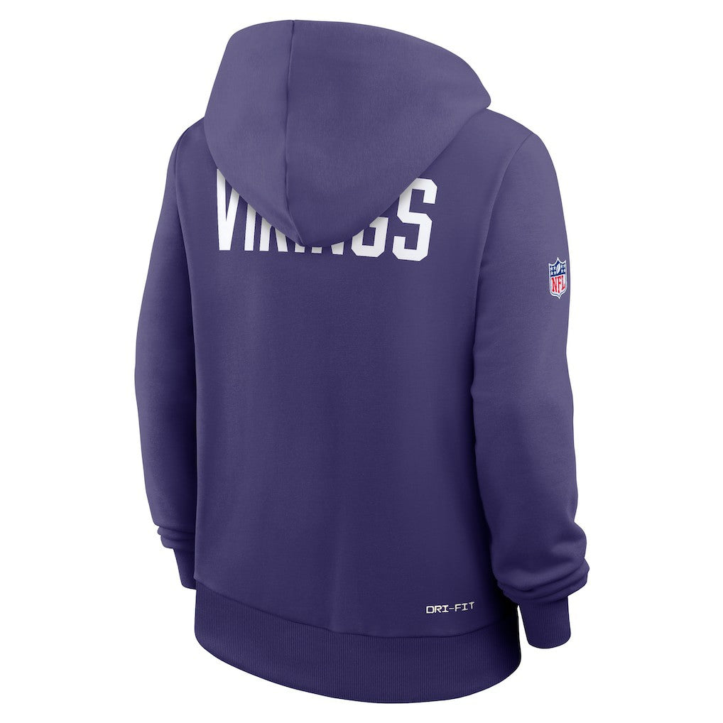 Minnesota Vikings Women's Throwback Sideline Standard Issue Dri-FIT Hoodie - Purple - Nike