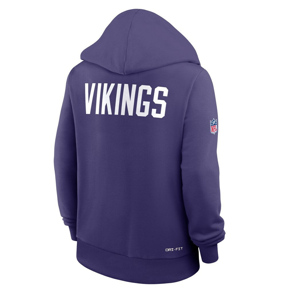 Minnesota Vikings Women's Throwback Sideline Standard Issue Dri-FIT Hoodie - Purple - Nike