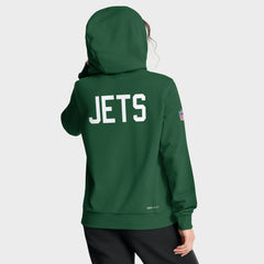 New York Jets Women's Throwback Sideline Standard Issue Dri-FIT Hoodie - Kelly Green - Nike