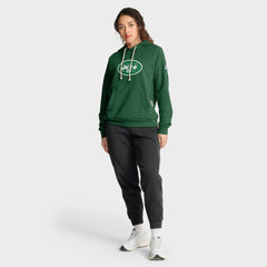 New York Jets Women's Throwback Sideline Standard Issue Dri-FIT Hoodie - Kelly Green - Nike