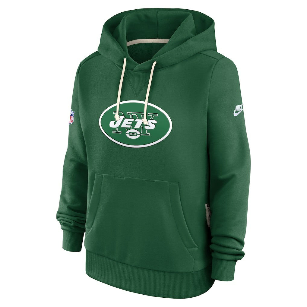 New York Jets Women's Throwback Sideline Standard Issue Dri-FIT Hoodie - Kelly Green - Nike