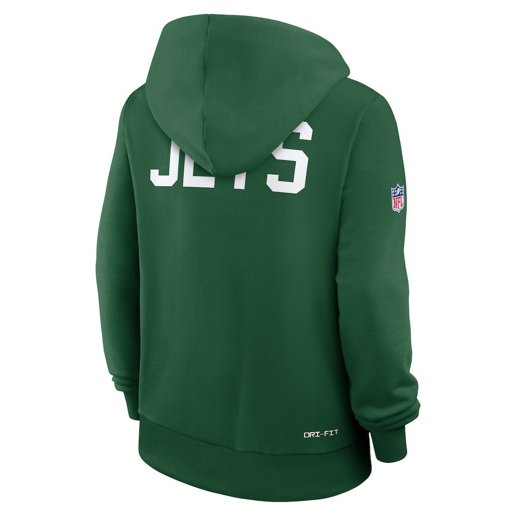 New York Jets Women's Throwback Sideline Standard Issue Dri-FIT Hoodie - Kelly Green - Nike