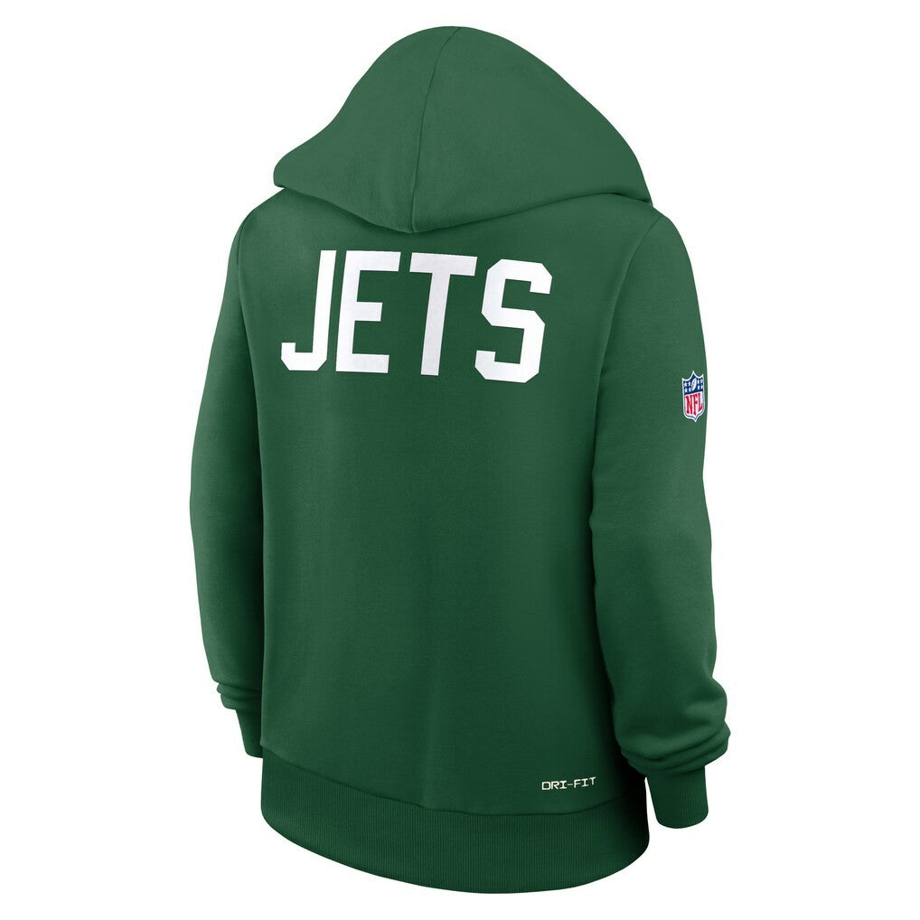 New York Jets Women's Throwback Sideline Standard Issue Dri-FIT Hoodie - Kelly Green - Nike