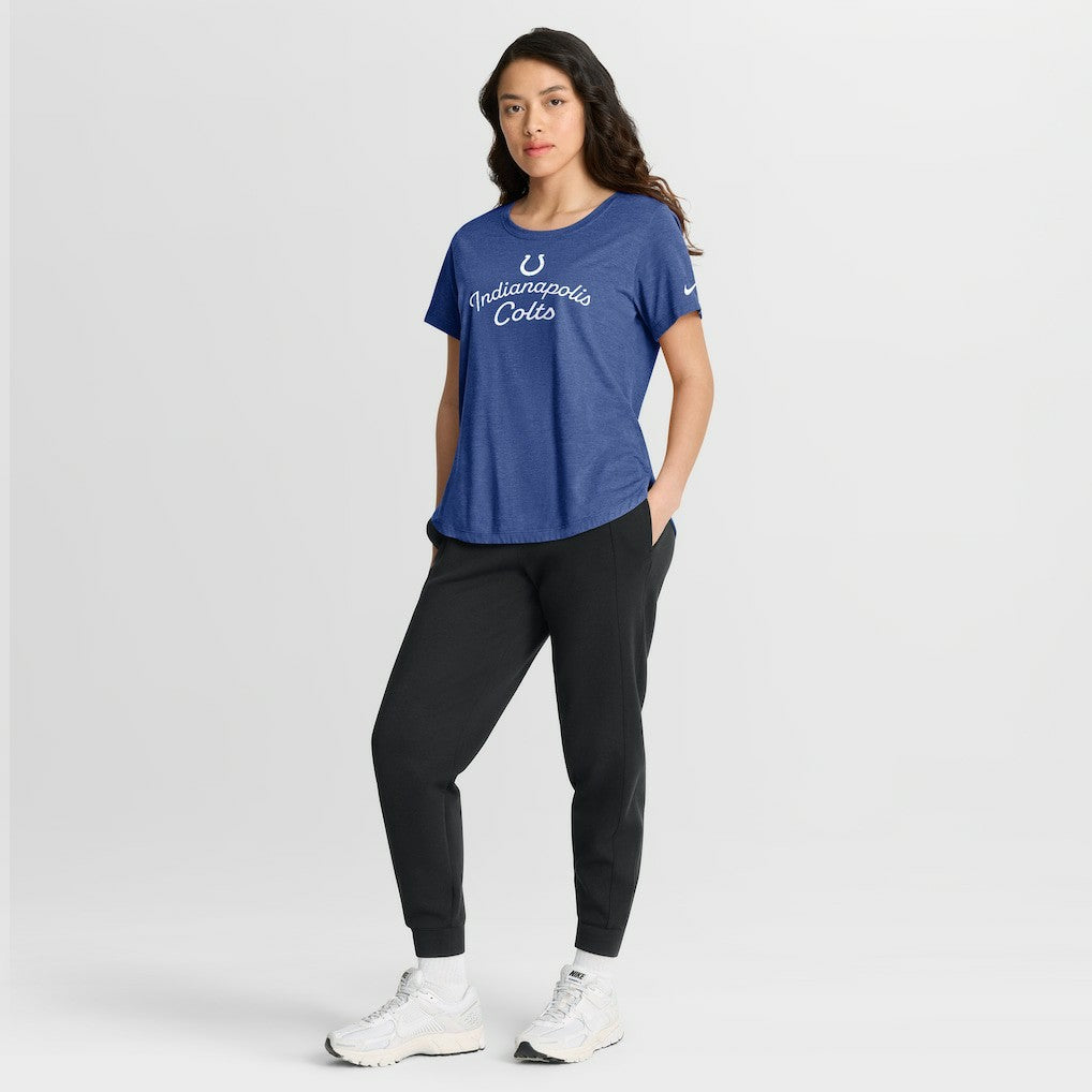 Indianapolis Colts Women's Script Tri-Blend T-Shirt - Royal - Nike