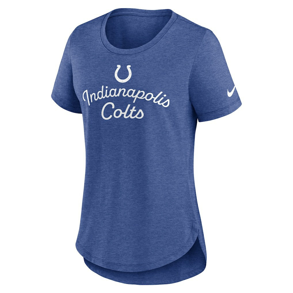 Indianapolis Colts Women's Script Tri-Blend T-Shirt - Royal - Nike