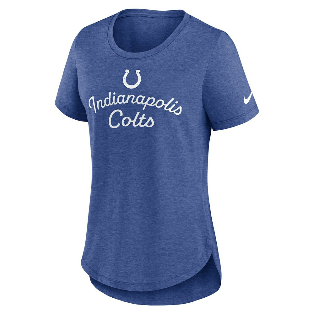 Indianapolis Colts Women's Script Tri-Blend T-Shirt - Royal - Nike