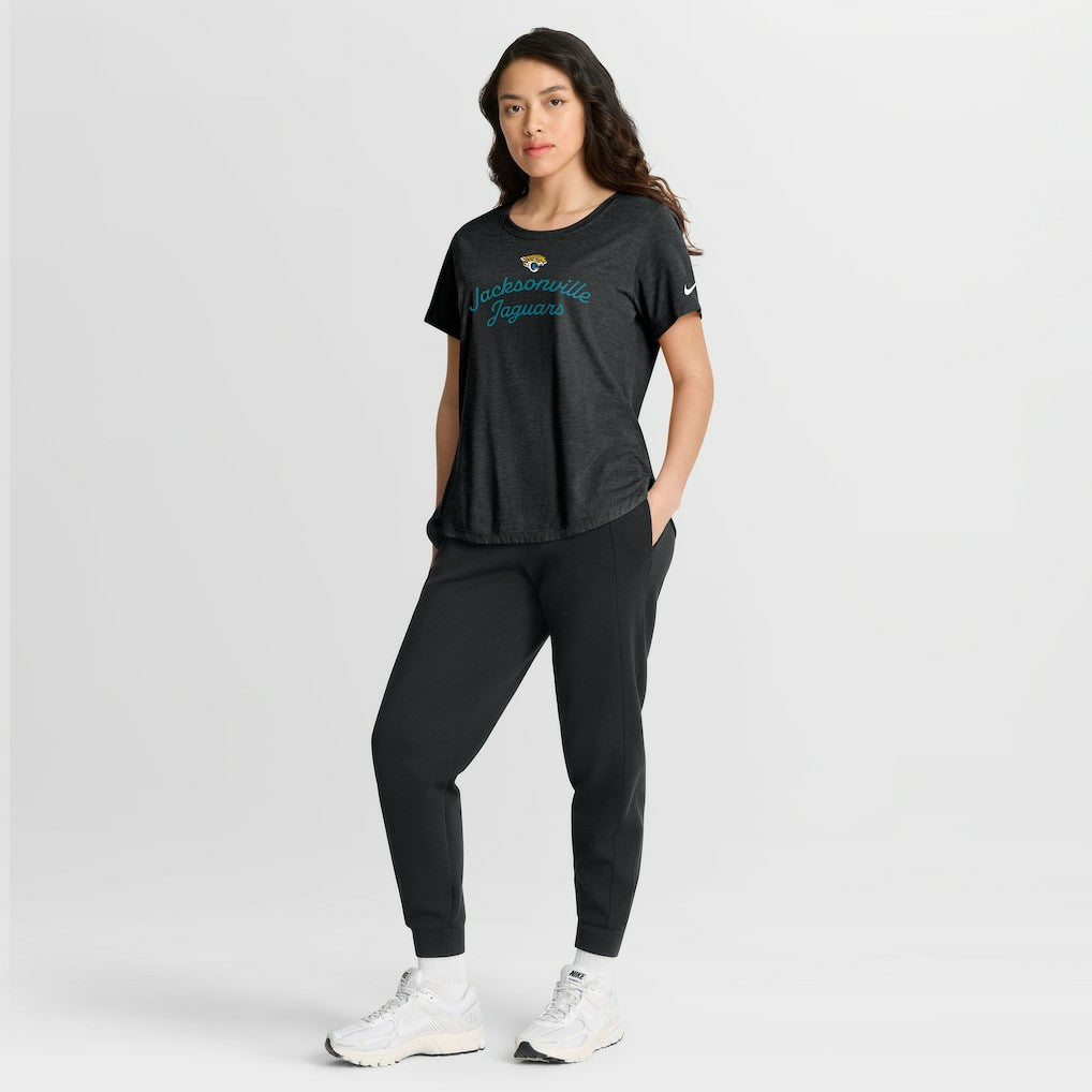 Jacksonville Jaguars Women's Script Tri-Blend T-Shirt - Black - Nike