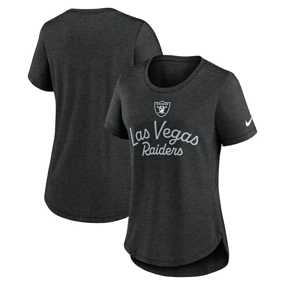 Las Vegas Raiders Women's Script Tri-Blend T-Shirt - Black - Nike
