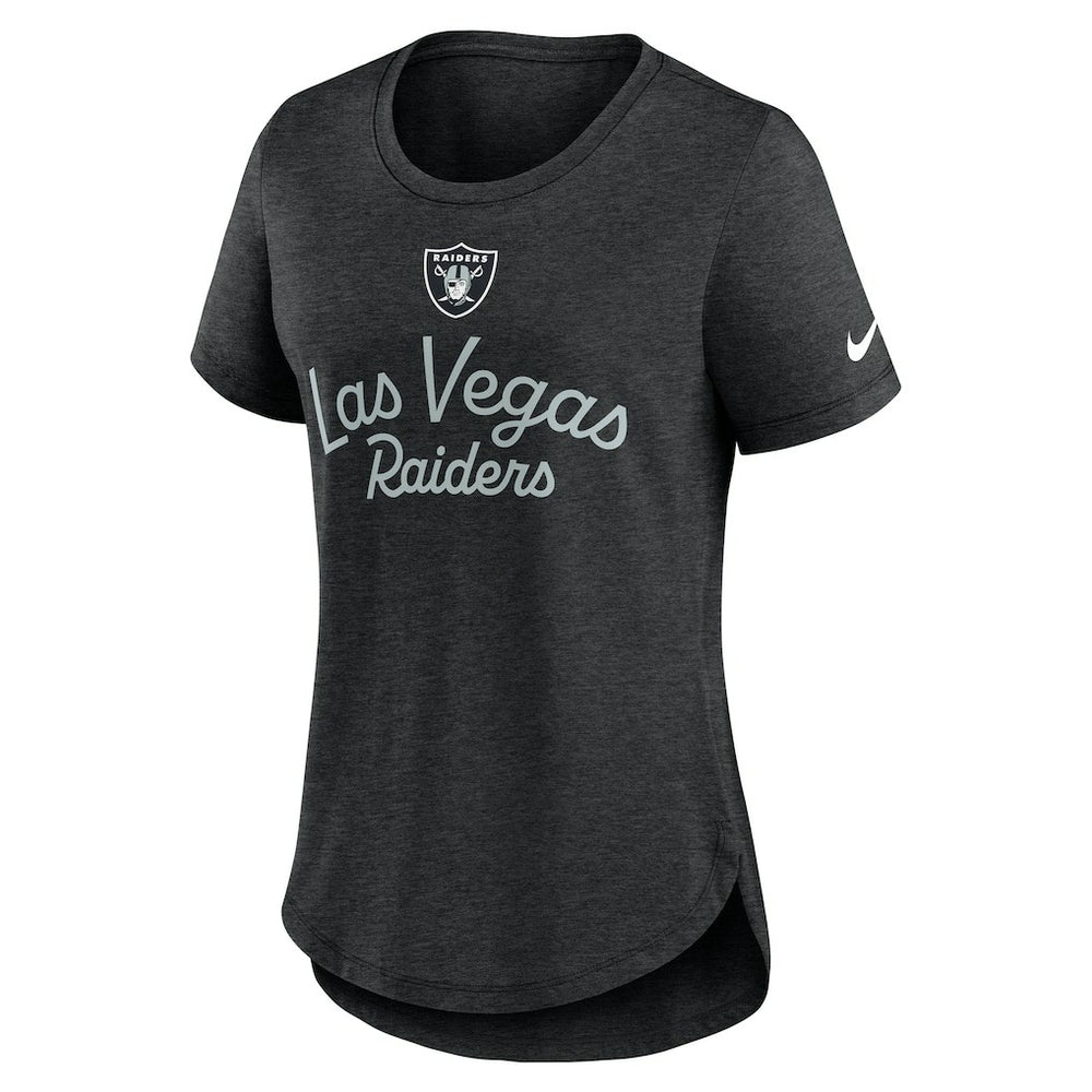 Las Vegas Raiders Women's Script Tri-Blend T-Shirt - Black - Nike
