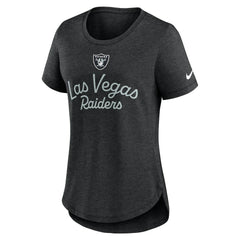 Las Vegas Raiders Women's Script Tri-Blend T-Shirt - Black - Nike