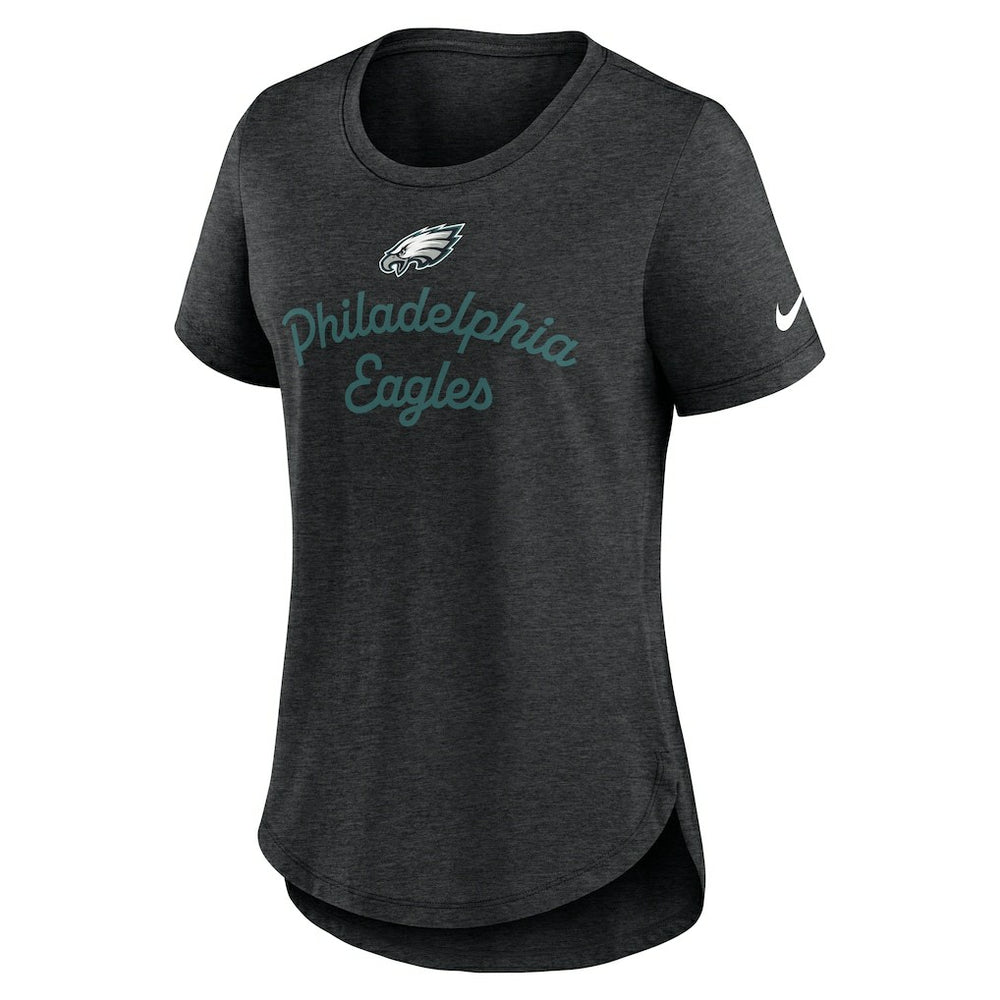 Philadelphia Eagles Women's Script Tri-Blend T-Shirt - Black - Nike