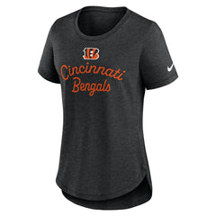 Cincinnati Bengals Women's Script Tri-Blend T-Shirt - Black - Nike