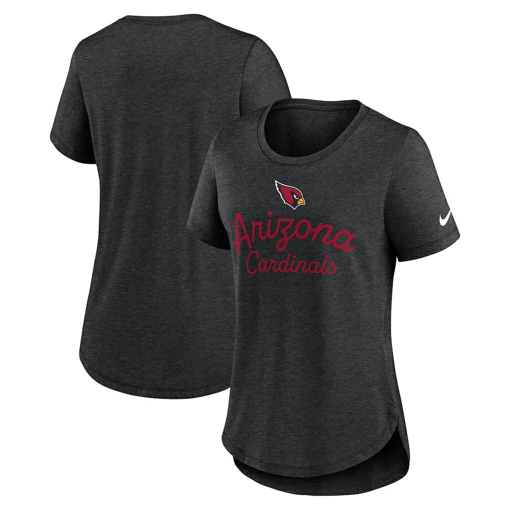 Arizona Cardinals Women's Script Tri-Blend T-Shirt - Black - Nike