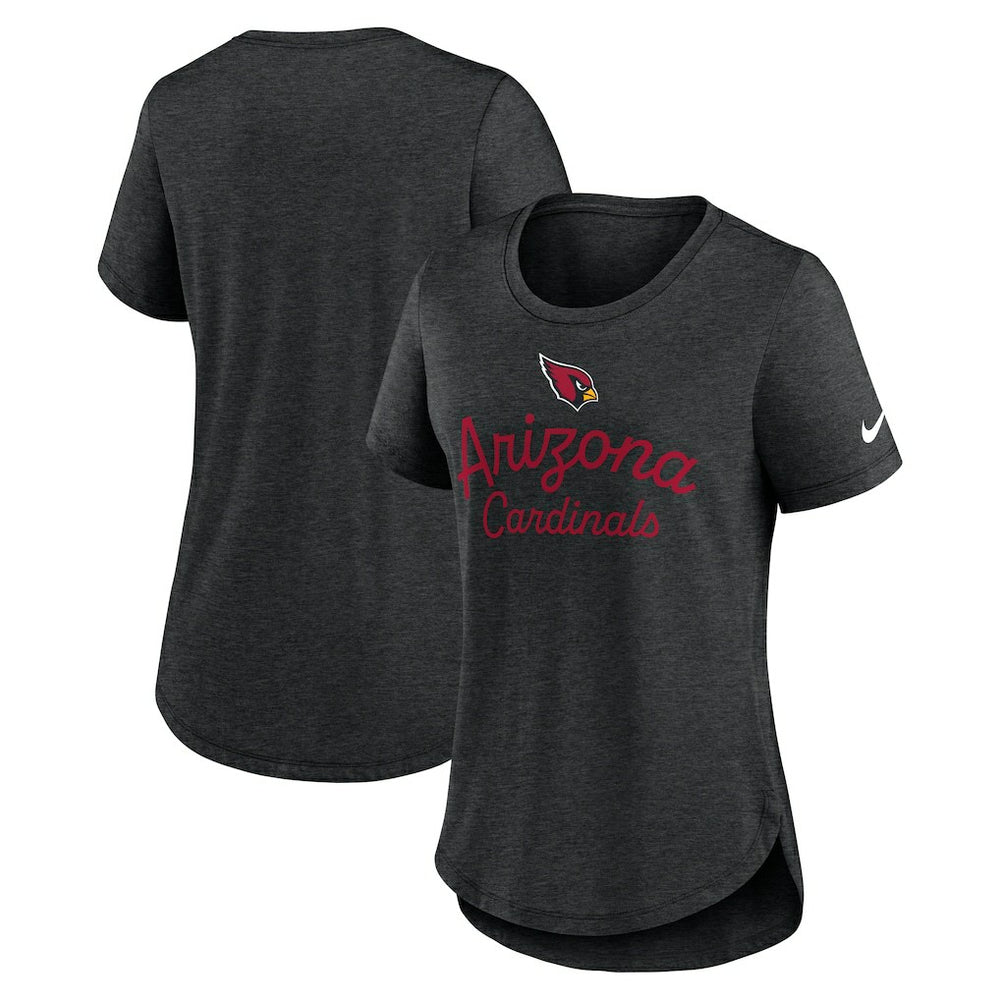 Arizona Cardinals Women's Script Tri-Blend T-Shirt - Black - Nike