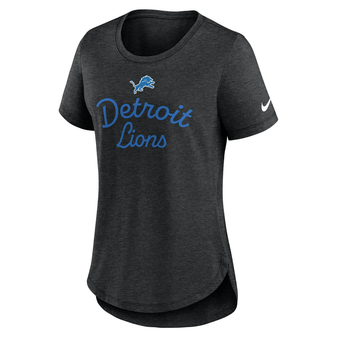 Detroit Lions Women's Script Tri-Blend T-Shirt - Black - Nike