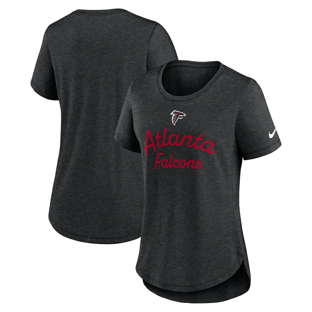 Atlanta Falcons Women's Script Tri-Blend T-Shirt - Black - Nike