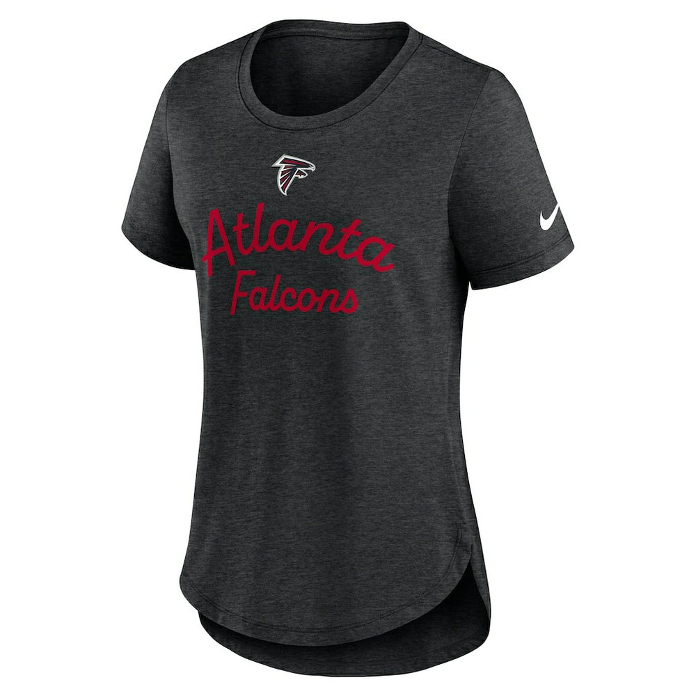 Atlanta Falcons Women's Script Tri-Blend T-Shirt - Black - Nike