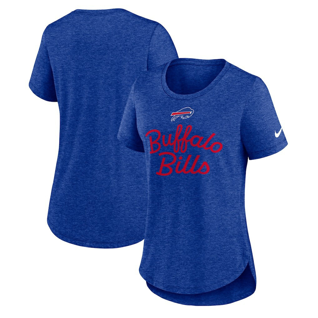 Buffalo Bills Women's Script Tri-Blend T-Shirt - Royal - Nike
