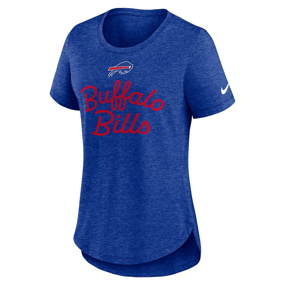Buffalo Bills Women's Script Tri-Blend T-Shirt - Royal - Nike