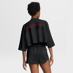 Washington Commanders Women's Primetime Cropped Mesh Dri-FIT Fashion Jersey - Black - Nike