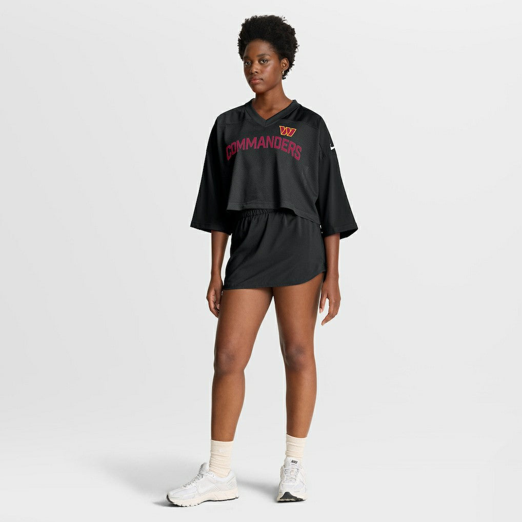 Washington Commanders Women's Primetime Cropped Mesh Dri-FIT Fashion Jersey - Black - Nike