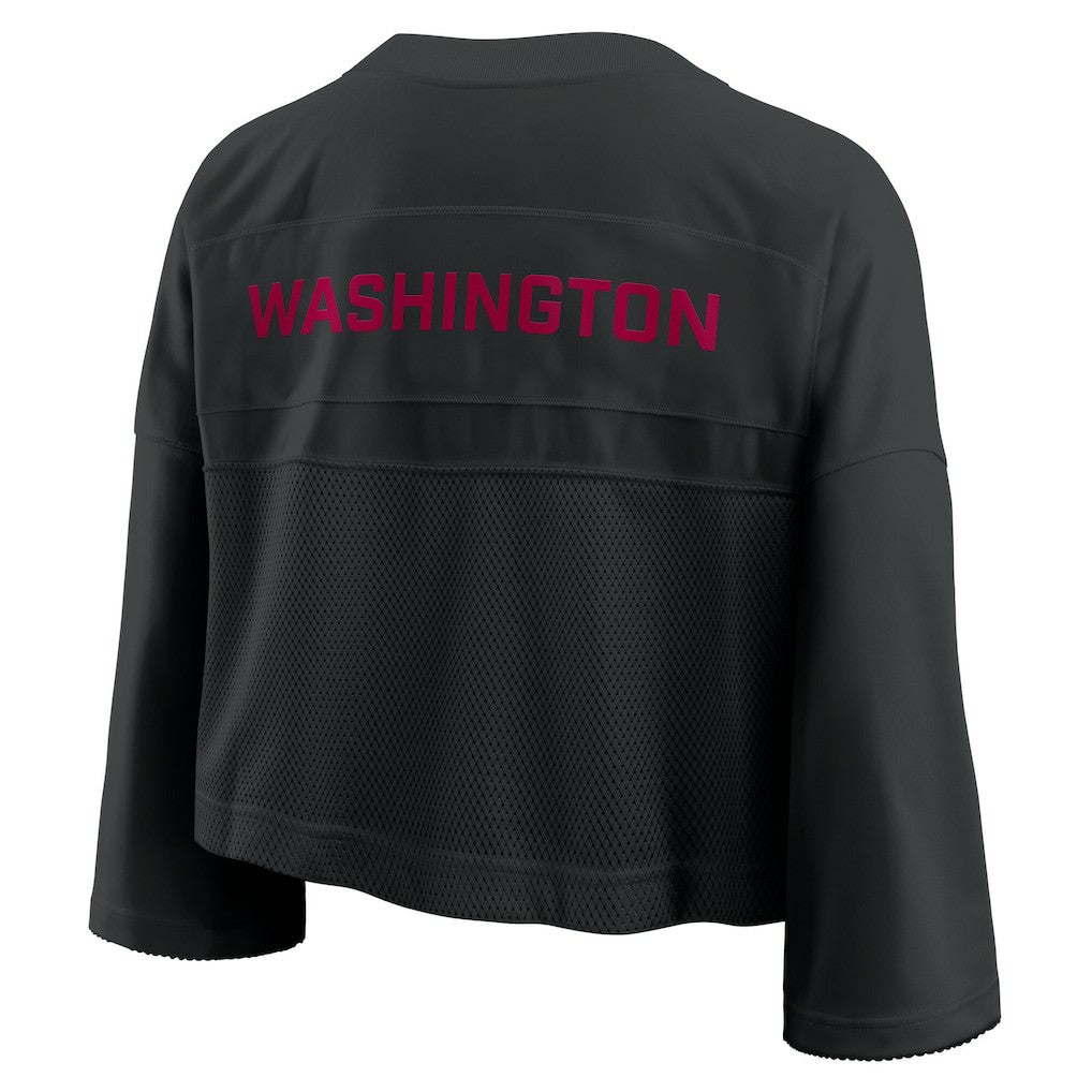 Washington Commanders Women's Primetime Cropped Mesh Dri-FIT Fashion Jersey - Black - Nike