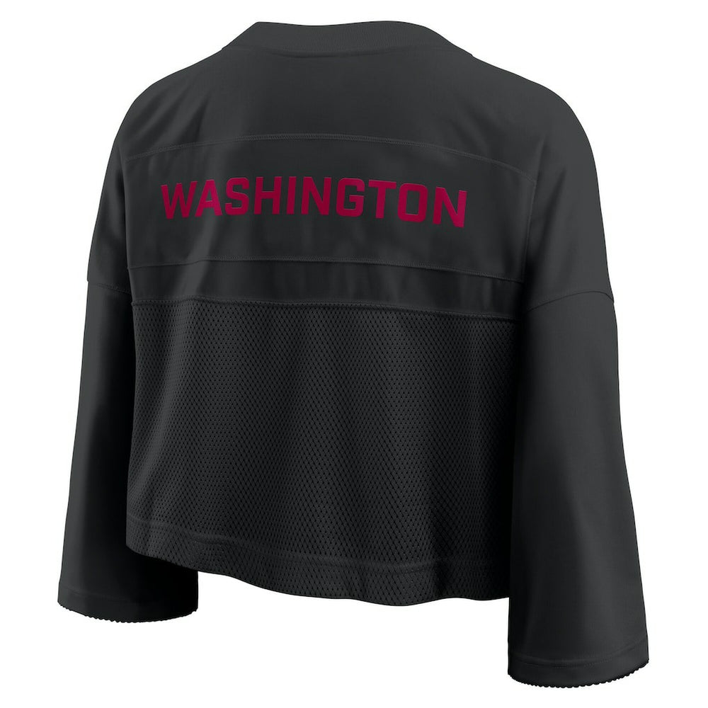 Washington Commanders Women's Primetime Cropped Mesh Dri-FIT Fashion Jersey - Black - Nike