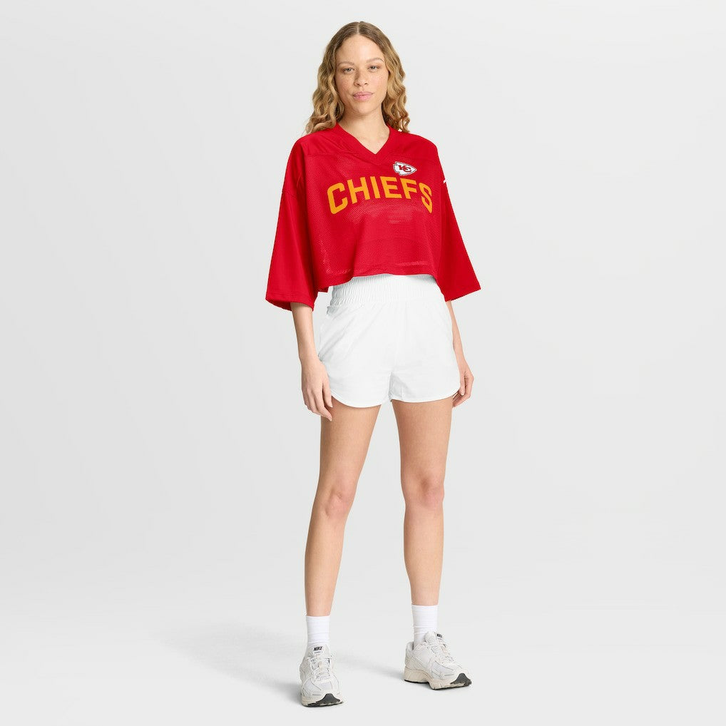 Kansas City Chiefs Women's Primetime Cropped Mesh Dri-FIT Fashion Jersey - Red - Nike