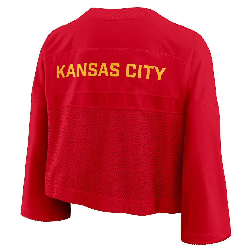 Kansas City Chiefs Women's Primetime Cropped Mesh Dri-FIT Fashion Jersey - Red - Nike
