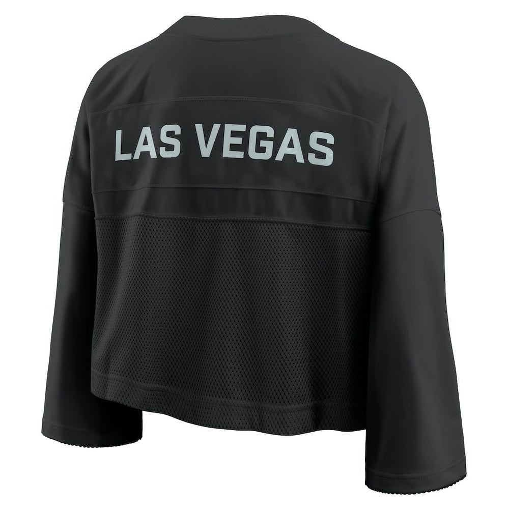 Las Vegas Raiders Women's Primetime Cropped Mesh Dri-FIT Fashion Jersey - Black - Nike