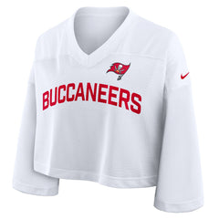 Tampa Bay Buccaneers Women's Primetime Cropped Mesh Dri-FIT Fashion Jersey - White - Nike