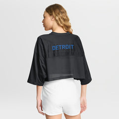 Detroit Lions Women's Primetime Cropped Mesh Dri-FIT Fashion Jersey - Black - Nike
